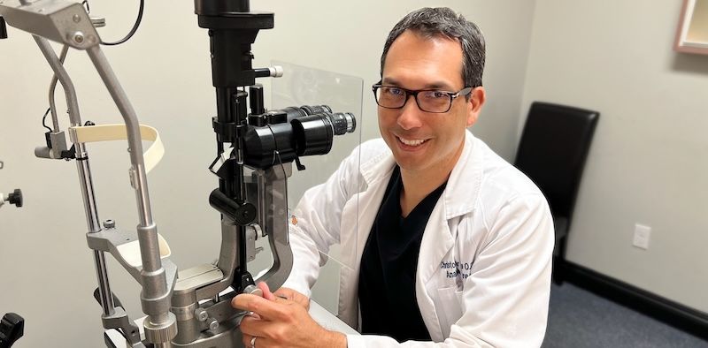 Dr. Vargas Performs Eye Exam