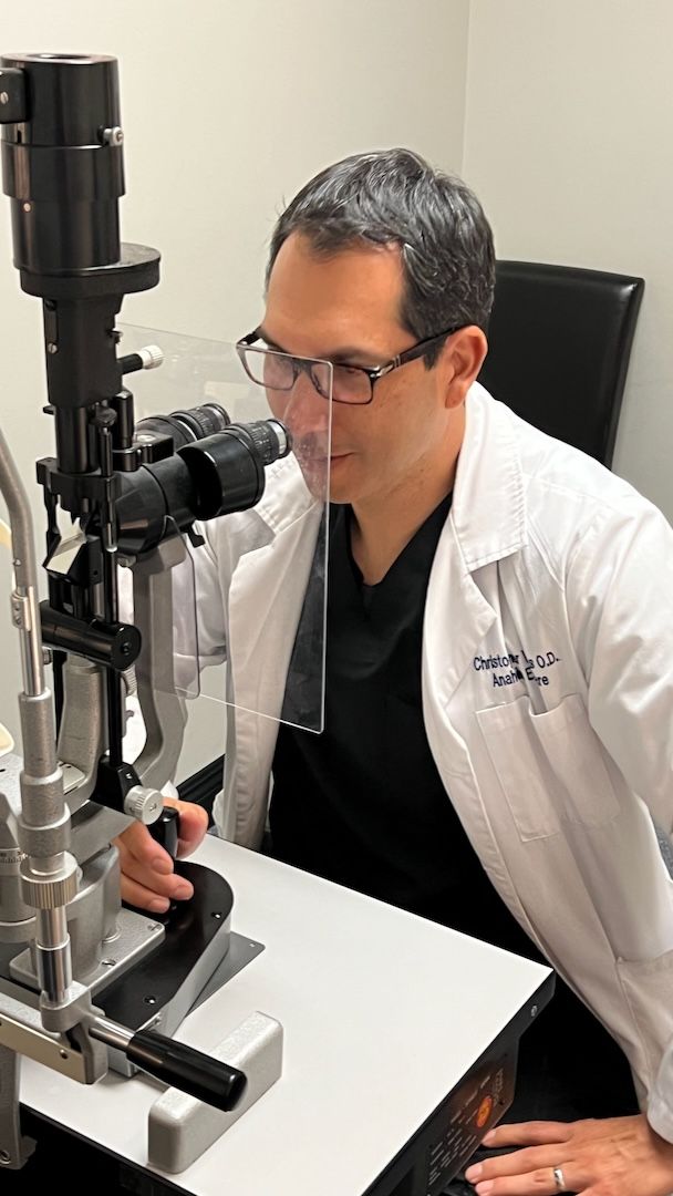 Dr. Vargas Performs eye exam